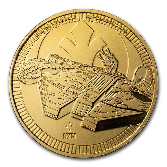 2021 Niue 1 oz Gold $250 Star Wars: Millennium Falcon BU