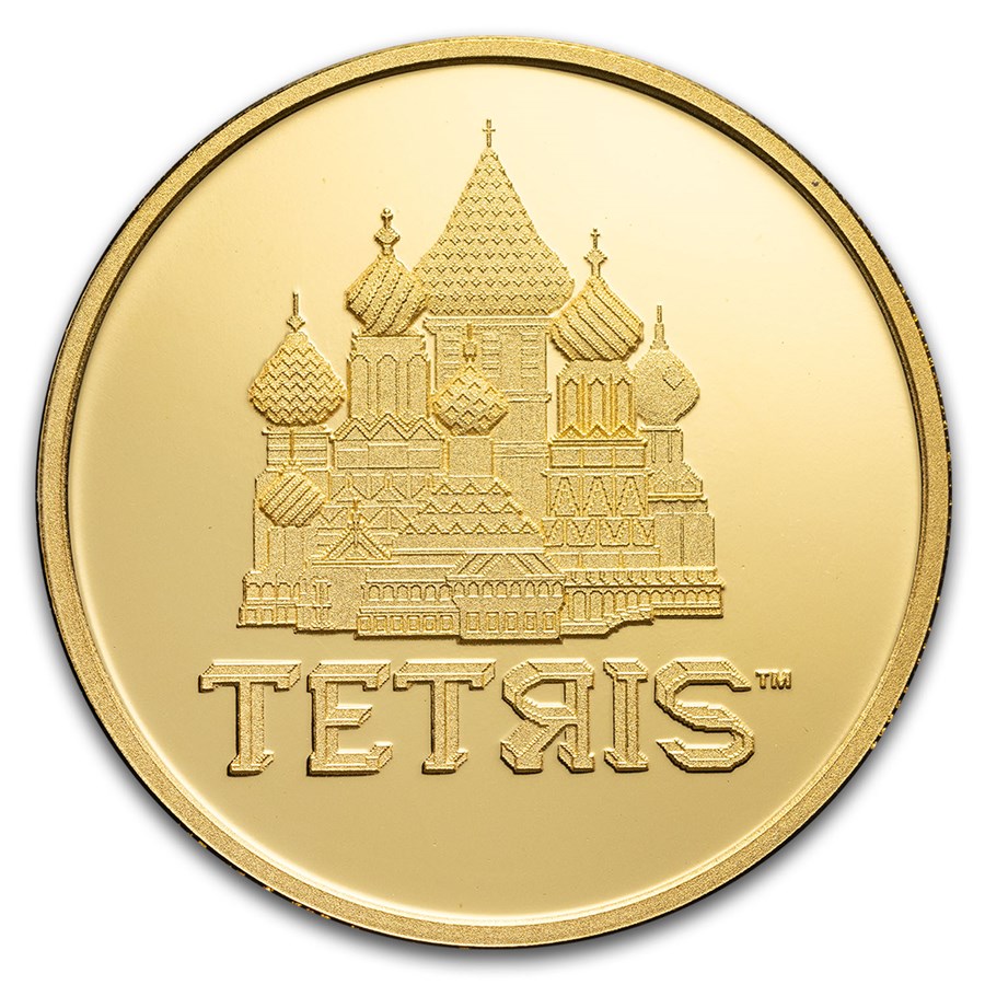 2021 Niue 1 oz Gold $250 Tetris™ Cathedral Proof (Coin Only)