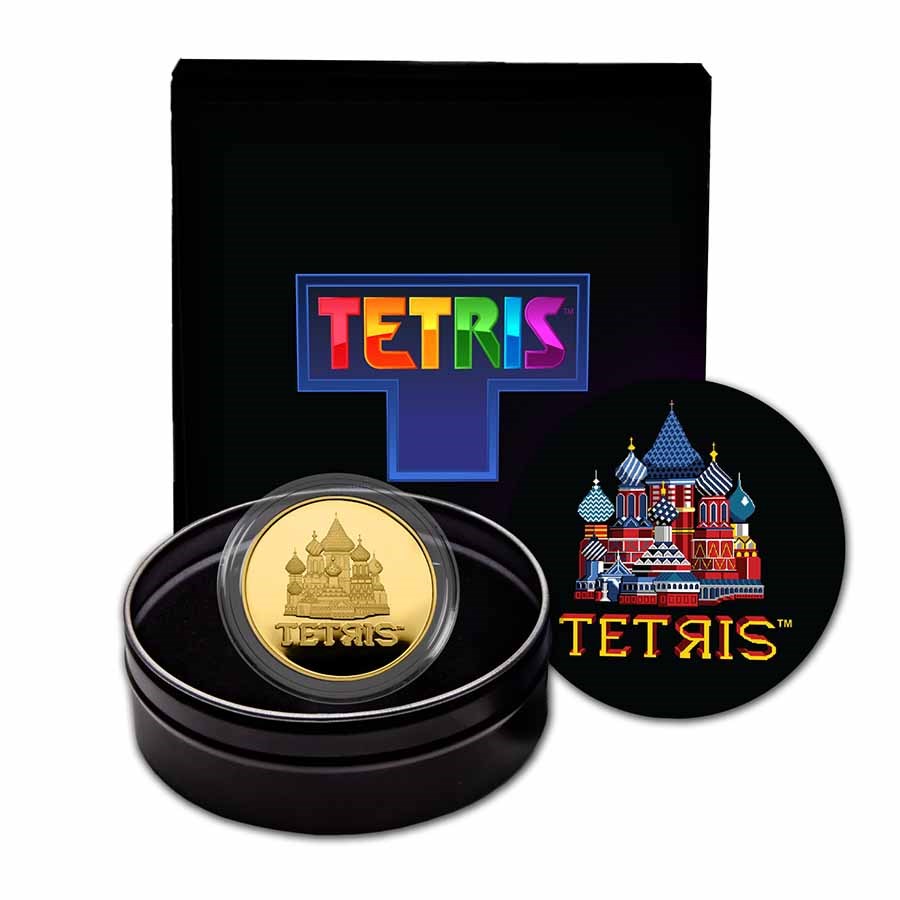 2021 Niue 1 oz Gold $250 Tetris™ St. Basil’s Cathedral Proof