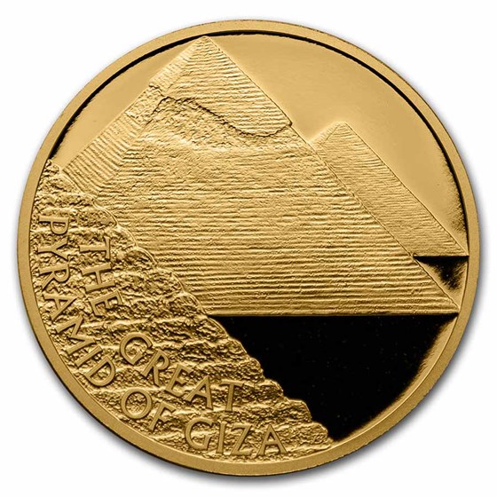 2021 Niue 1 oz Gold 7 Wonders of the World: Great Pyramid of Giza