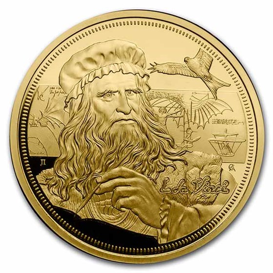 2021 Niue 1 oz Gold Icons of Inspiration: da Vinci BU 2021 Niue 1 oz Gold Icons of Inspiration: da Vinci BU