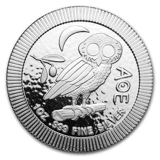 2021 Niue 1 oz Silver $2 Athenian Owl Stackable Coin 2021 Niue 1 oz Silver $2 Athenian Owl Stackable Coin