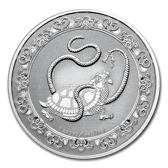 2021 Niue 1 oz Silver $2 Celestial Animals The Black Turtle 2021 Niue 1 oz Silver $2 Celestial Animals The Black Turtle