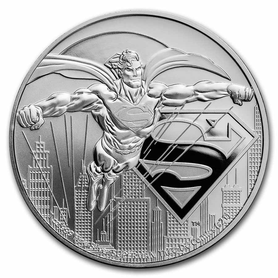 2021 Niue 1 oz Silver $2 DC Comics Justice League: Superman
