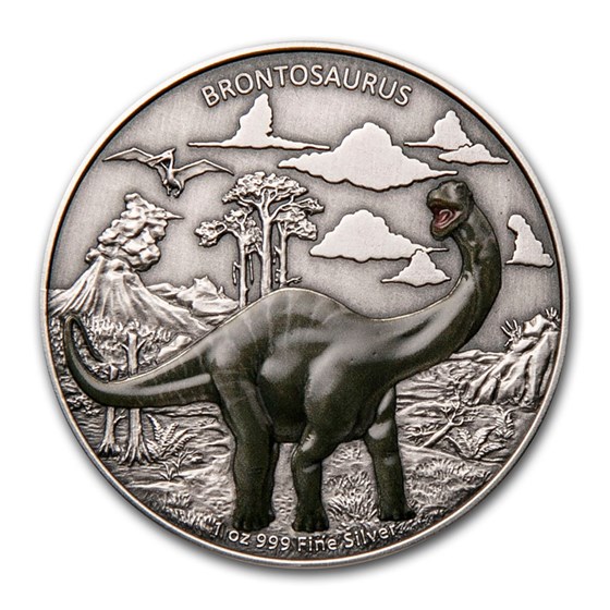 2021 Niue 1 oz Silver $2 Dinosaurs: Brontosaurus 2021 Niue 1 oz Silver $2 Dinosaurs: Brontosaurus