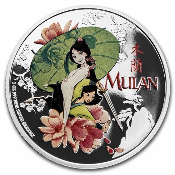 2021 Niue 1 oz Silver $2 Disney: Mulan Proof 2021 Niue 1 oz Silver $2 Disney: Mulan Proof