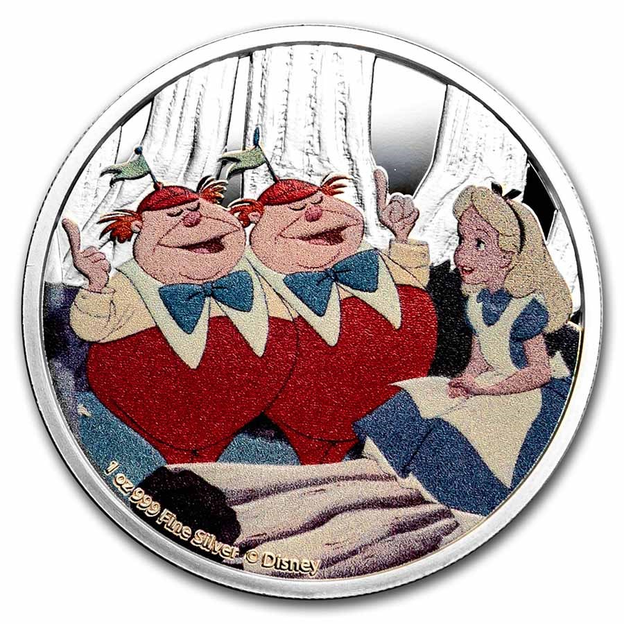 2021 Niue 1 oz Silver $2 Disney: Tweedledee and Tweedledum