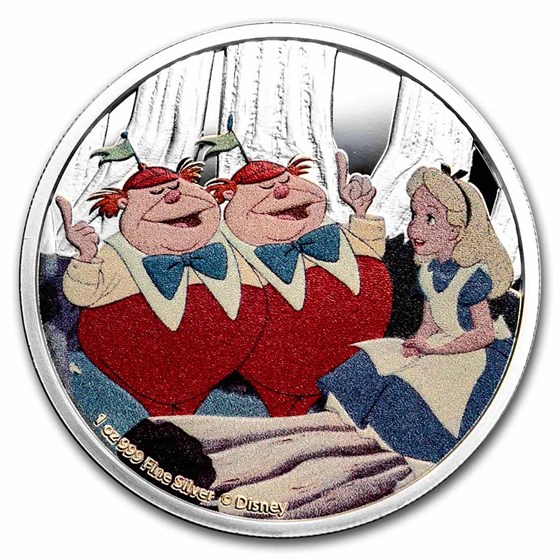 2021 Niue 1 oz Silver $2 Disney: Tweedledee and Tweedledum 2021 Niue 1 oz Silver $2 Disney: Tweedledee and Tweedledum