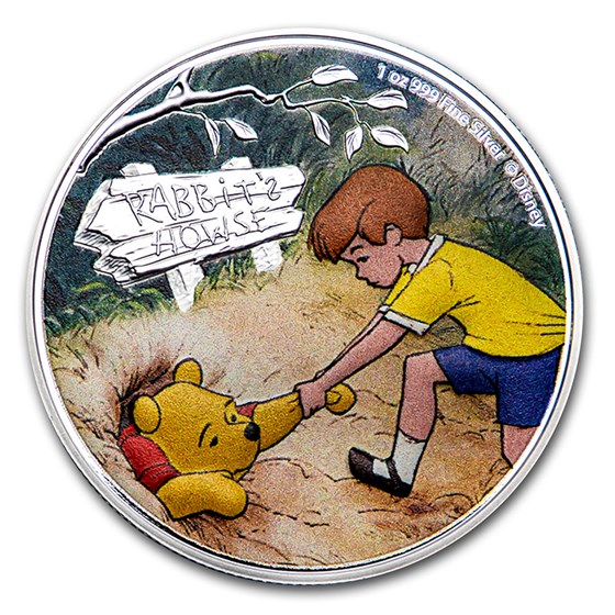 2021 Niue 1 oz Silver $2 Disney Winnie the Pooh & Christopher R. 2021 Niue 1 oz Silver $2 Disney Winnie the Pooh & Christopher R.