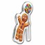 2021 Niue 1 oz Silver $2 Gingerbread Man Shaped Coin (Colorized)