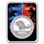 2021 Niue 1 oz Silver $2 Godzilla Coin BU in TEP