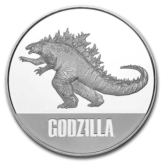 2021 Niue 1 oz Silver $2 Godzilla Coin BU 2021 Niue 1 oz Silver $2 Godzilla Coin BU
