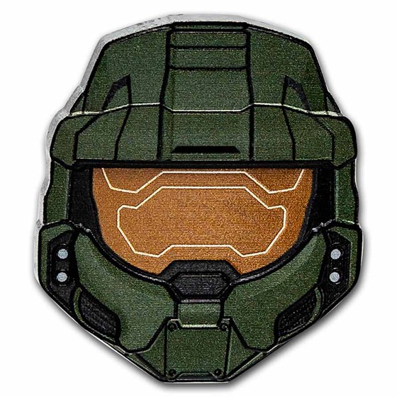 2021 Niue 1 oz Silver $2 Halo: Master Chief Helmet 2021 Niue 1 oz Silver $2 Halo: Master Chief Helmet