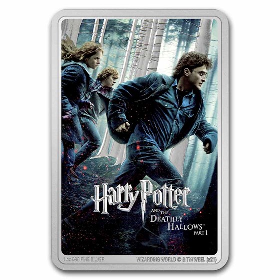 2021 Niue 1 oz Silver $2 Harry Potter & Deathly Hallows Part 1