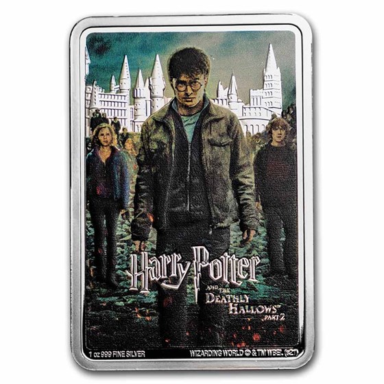 2021 Niue 1 oz Silver $2 Harry Potter & Deathly Hallows Part 2