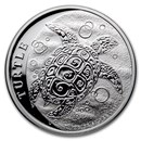 2021 Niue 1 oz Silver $2 Hawksbill Turtle BU