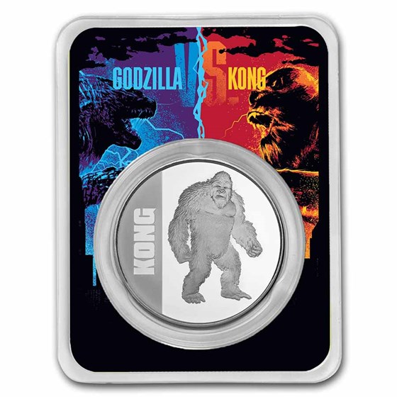 2021 Niue 1 oz Silver $2 Kong Coin BU in TEP 2021 Niue 1 oz Silver $2 Kong Coin BU in TEP