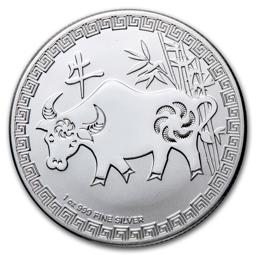 2021 Niue 1 oz Silver $2 Lunar Year of the Ox BU