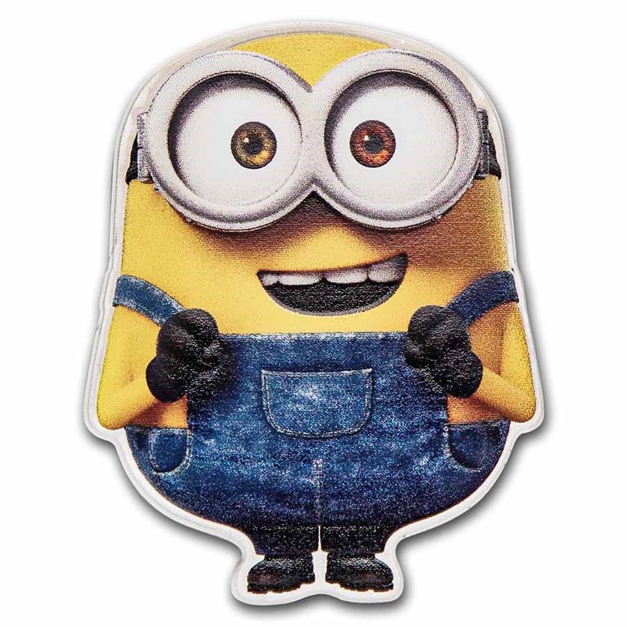 2021 Niue 1 oz Silver $2 Minion Made: Bob Shaped Coin