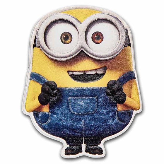 2021 Niue 1 oz Silver $2 Minion Made: Bob Shaped Coin 2021 Niue 1 oz Silver $2 Minion Made: Bob Shaped Coin