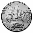 2021 Niue 1 oz Silver $2 Pirates of the Caribbean: Black Pearl BU