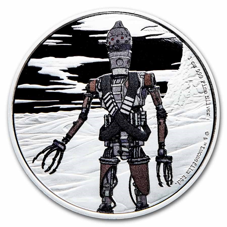 2021 Niue 1 oz Silver $2 Star Wars IG-11 (w/Box & COA)