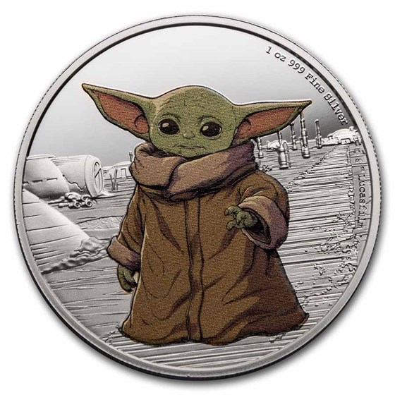 2021 Niue 1 oz Silver $2 Star Wars The Child (w/Box & COA) 2021 Niue 1 oz Silver $2 Star Wars The Child (w/Box & COA)