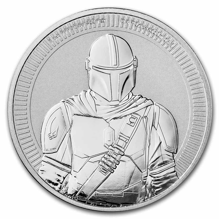 2021 Niue 1 oz Silver $2 Star Wars: The Mandalorian BU