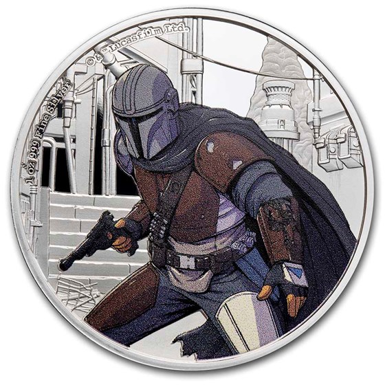 2021 Niue 1 oz Silver $2 Star Wars The Mandalorian (w/Box & COA) 2021 Niue 1 oz Silver $2 Star Wars The Mandalorian (w/Box & COA)