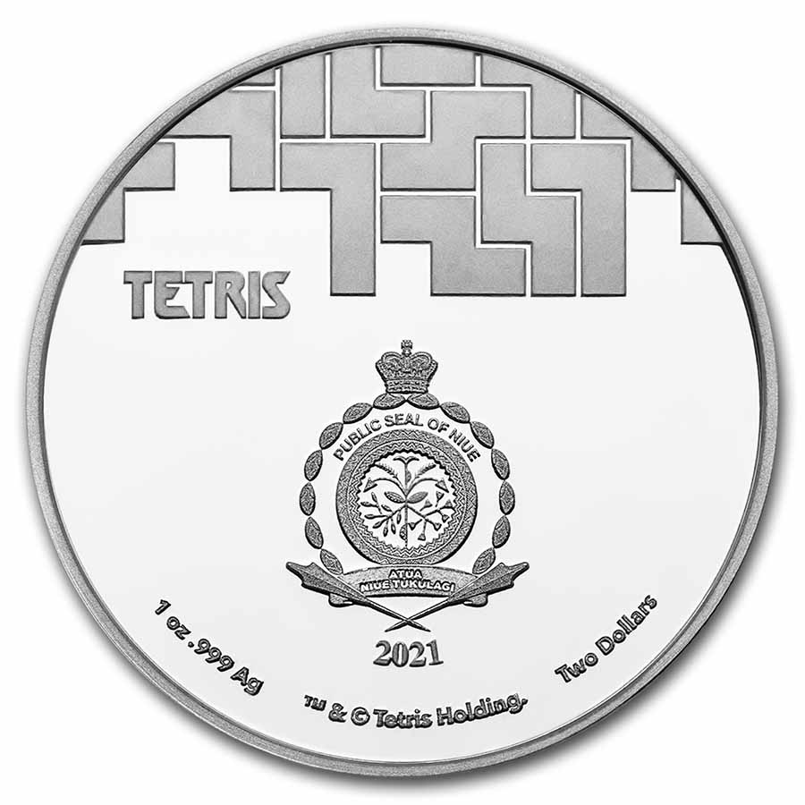 Buy 2021 1 oz Silver Tetris Cathedral Colorized Coin | APMEX