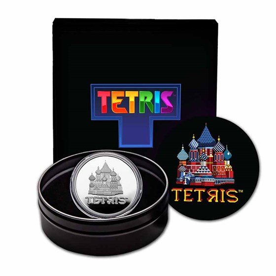 2021 Niue 1 oz Silver $2 Tetris™ Cathedral Proof