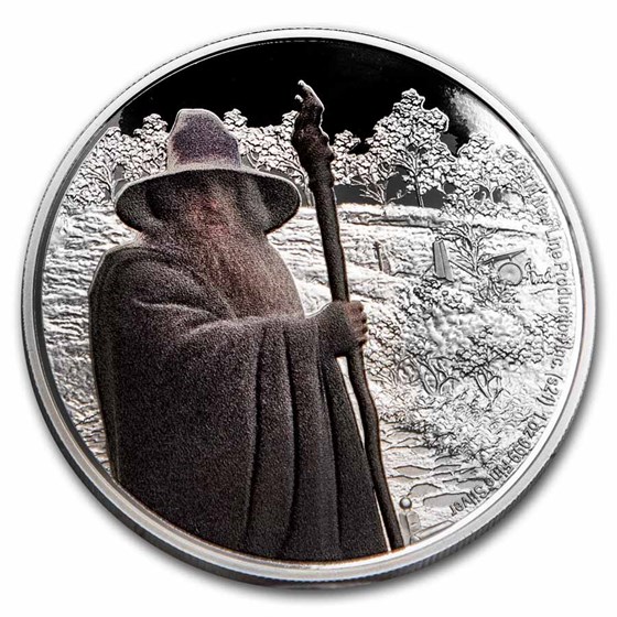 2021 Niue 1 oz Silver $2 The Lord of the Rings: Gandalf the Grey