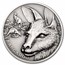 2021 Niue 1 oz Silver Antique Wildlife Up Close: Kangaroo
