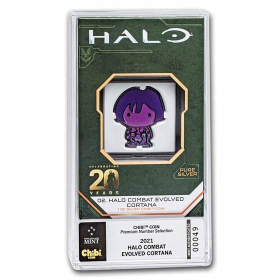 2021 Niue 1 oz Silver Chibi Coin: Cortana (Numbered Premium) 2021 Niue 1 oz Silver Chibi Coin: Cortana (Numbered Premium)