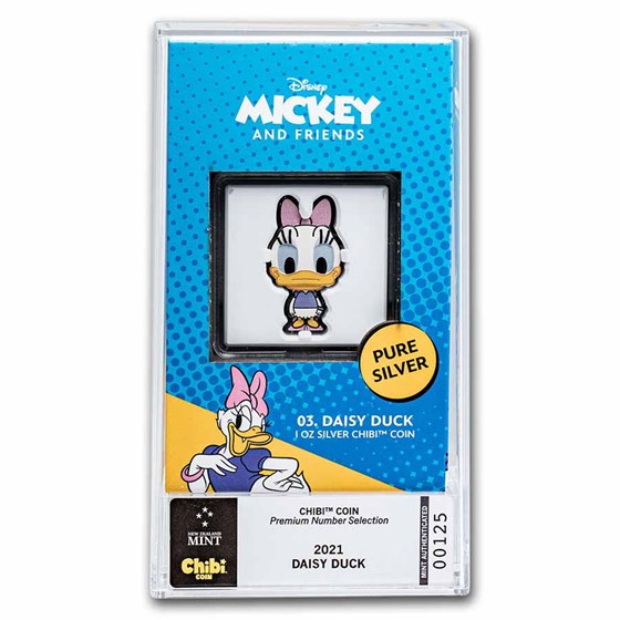 2021 Niue 1 oz Silver Chibi Coin: Daisy Duck (Numbered Premium) 2021 Niue 1 oz Silver Chibi Coin: Daisy Duck (Numbered Premium)