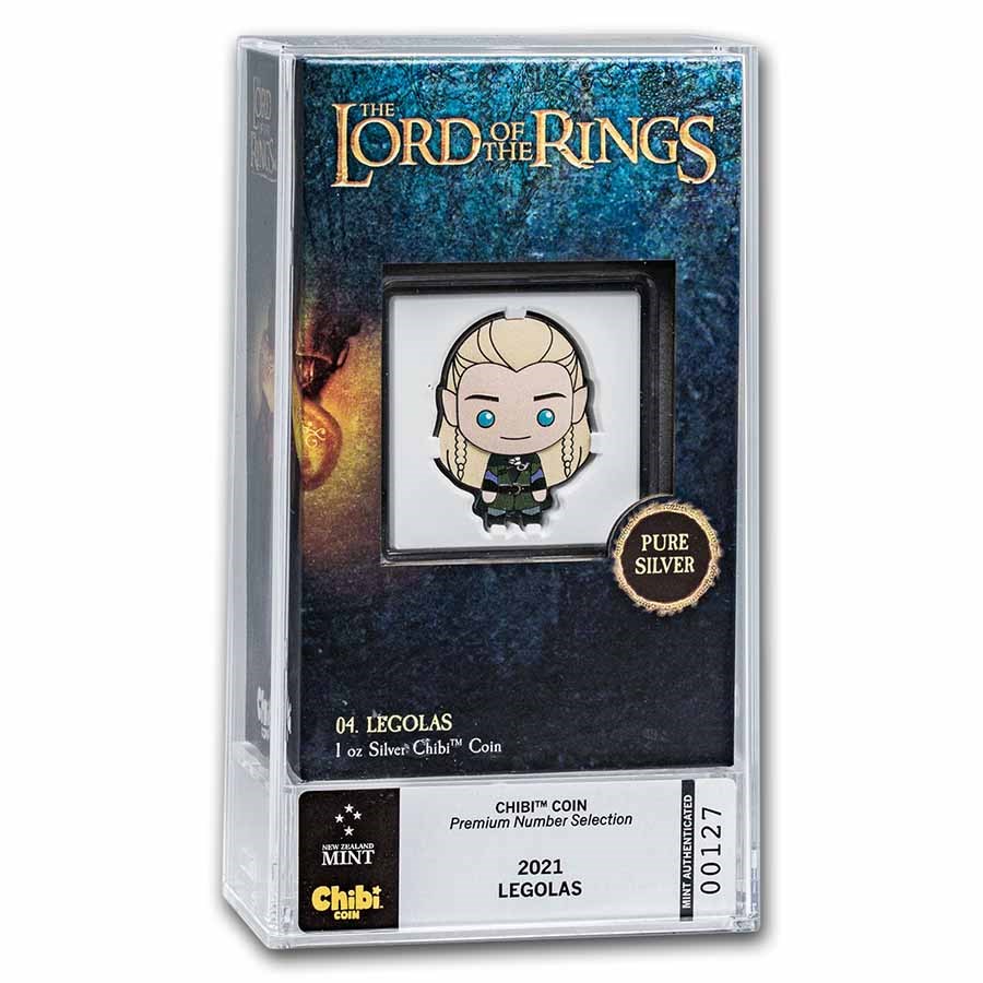 2021 Niue 1 oz Silver Chibi Coin: Legolas (Numbered Premium)
