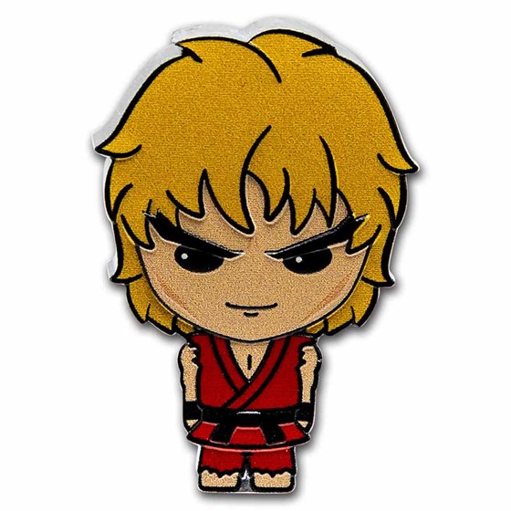 2021 Niue 1 oz Silver Chibi Coin: Street Fighter Ken Masters 2021 Niue 1 oz Silver Chibi Coin: Street Fighter Ken Masters