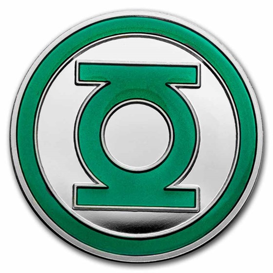 2021 Niue 1 oz Silver Coin $2 DC Heroes: Green Lantern Emblem 2021 Niue 1 oz Silver Coin $2 DC Heroes: Green Lantern Emblem
