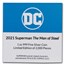 2021 Niue 1 oz Silver Coin $2 - Superman: The Man of Steel