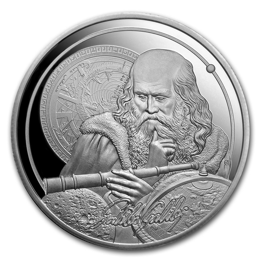 人気ブランドバ40代 1 Niue 2021 Buy oz Galileo Inspiration: of Icons Silver 貨幣