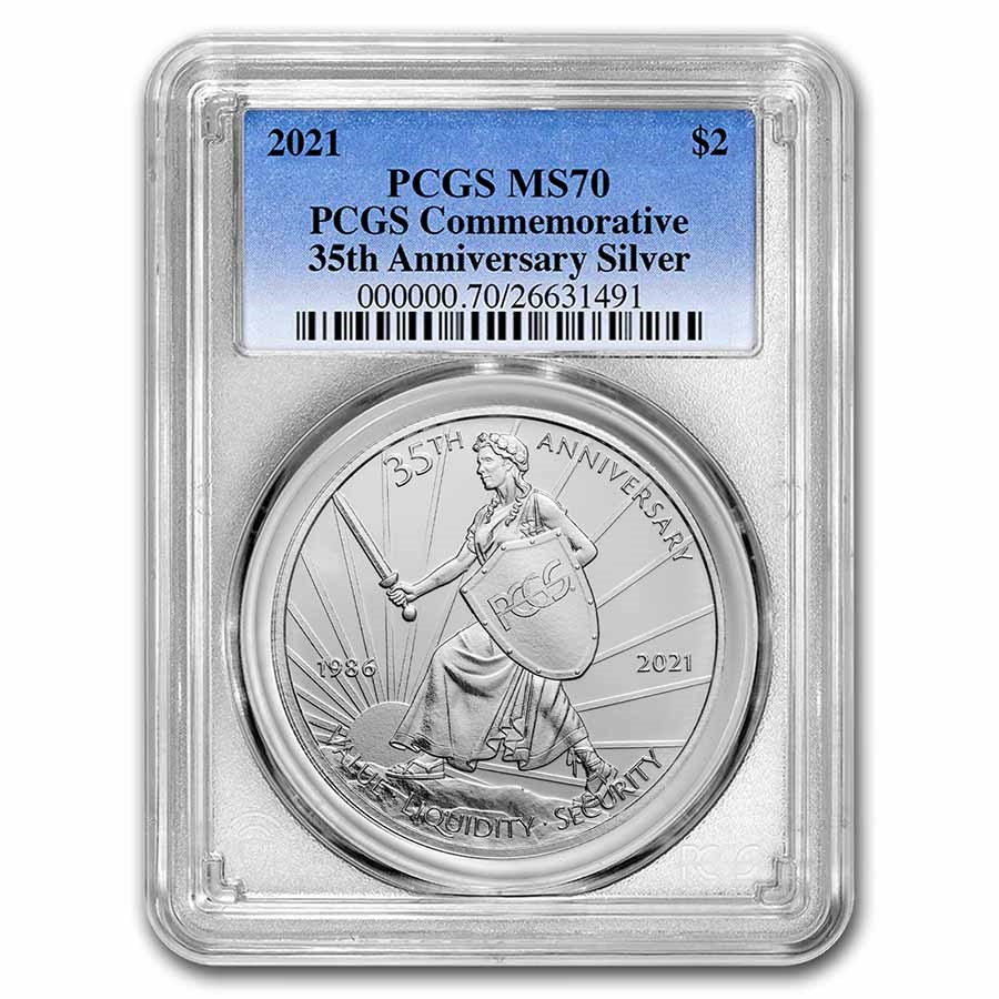 2021 Niue 1 oz Silver PCGS 35th Anniversary Coin MS-70 PCGS