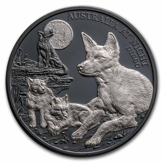 2021 Niue 1 oz Silver Proof Australia at Night: Dingo 2021 Niue 1 oz Silver Proof Australia at Night: Dingo