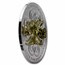 2021 Niue 1 oz Silver Proof Crystal Coin: Four-Leaf Clover