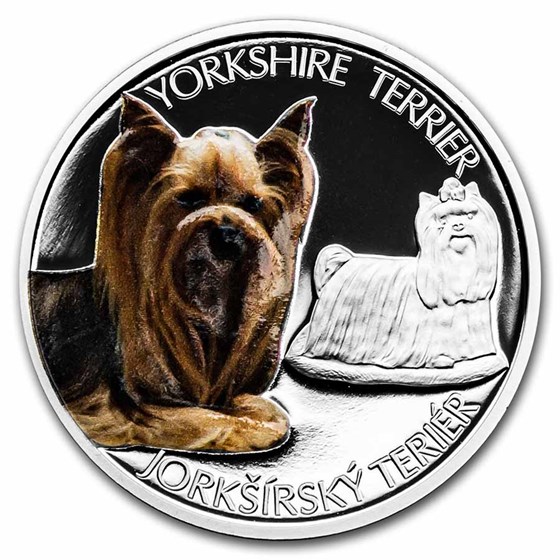 2021 Niue 1 oz Silver Proof Dog Breeds: Yorkshire Terrier 2021 Niue 1 oz Silver Proof Dog Breeds: Yorkshire Terrier
