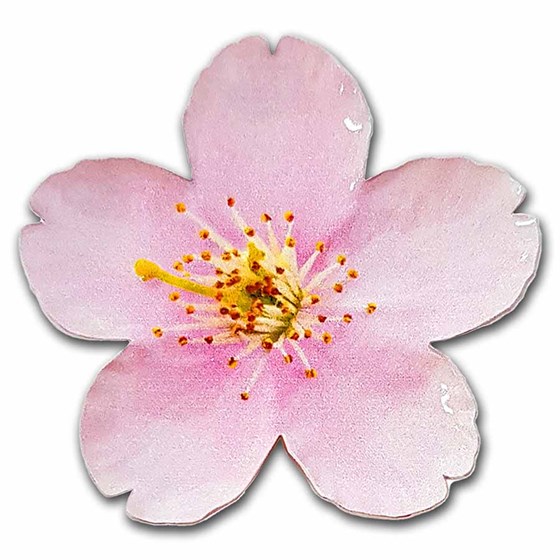 2021 Niue 1 oz Silver Proof-Like Cherry Blossom Shaped Coin 2021 Niue 1 oz Silver Proof-Like Cherry Blossom Shaped Coin