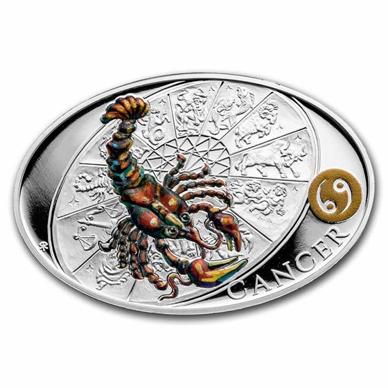 2021 Niue 1 oz Silver Proof Signs of Zodiac: Cancer 2021 Niue 1 oz Silver Proof Signs of Zodiac: Cancer