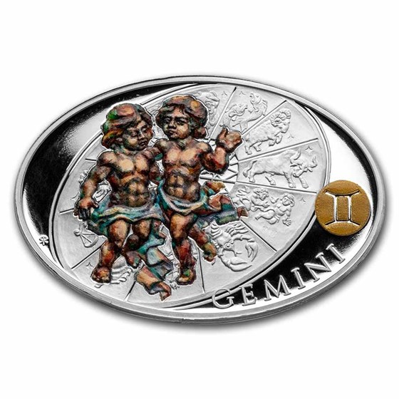 2021 Niue 1 oz Silver Proof Signs of Zodiac: Gemini 2021 Niue 1 oz Silver Proof Signs of Zodiac: Gemini