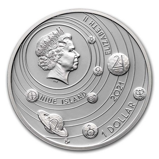 Silver Solar System Buy 2021 Niue 1 oz Silver Proof Solar System (Saturn) | APMEX