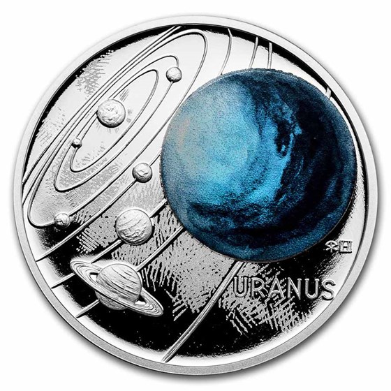 2021 Niue 1 oz Silver Proof Solar System (Uranus) 2021 Niue 1 oz Silver Proof Solar System (Uranus)