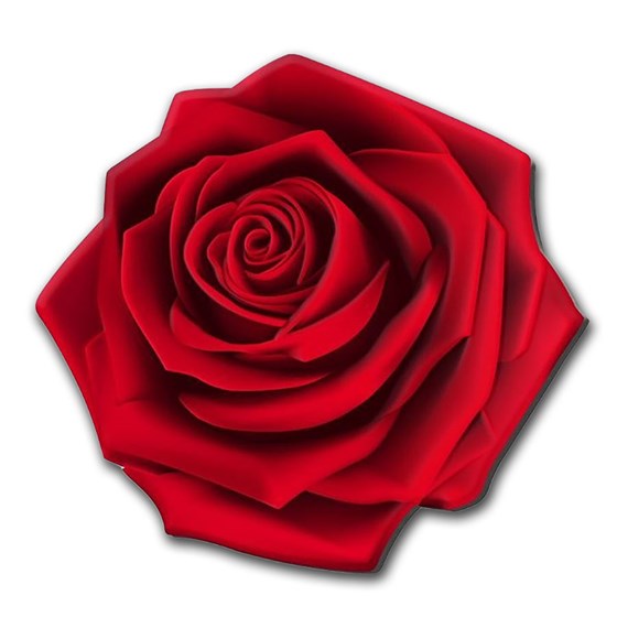 2021 Niue 1 oz Silver Prooflike Enchanting Rose Shaped Coin 2021 Niue 1 oz Silver Prooflike Enchanting Rose Shaped Coin
